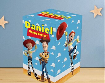 Scatola per uova di Pasqua personalizzata Toy Story - Artigianato stampabile fai-da-te - Personaggi personalizzabili