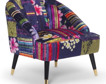 bright patchwork chairs
