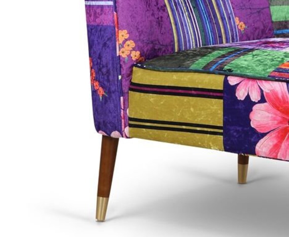 Fabric patchwork chaise lounge Etsy