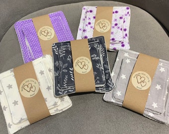 7/8 Pack Cotton & Bamboo reusable face wipes/ reusable make-up remover pads great gift