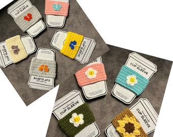 Cup Cosy, Mug Cosy, Cup Sleeve, Coffee Gift, Easter Gift, Stocking Filler, Gift, Daisy, Butterfly, Sunflower, Mothers Day, Teachers Gift