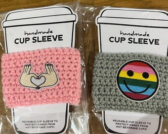 Cup Cosy, Mug Cosy, Cup Sleeve, Coffee Gift, Stocking Filler, Easter Gift, Gift, Secret Santa Gift, emoji, Mothers Day Gift, pride