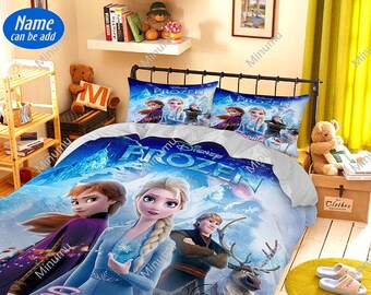FROZEN Queen Elsa Personalized childrens bedroom bed pillow case slip cover 