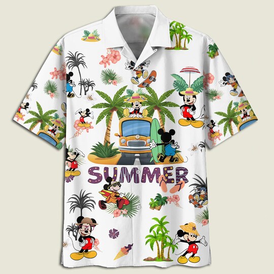 Disover Mickey Mouse Summertime Hawaiian Shirt