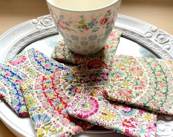 Mug Rug, Coaster, Tilda Fabric, Set of 4