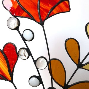 Mother's Day Stained Glass Everlasting Bouquet Gift for Her Glass art Spring Flowers Southern-inspired Decor Eco-friendly floral gift image 3