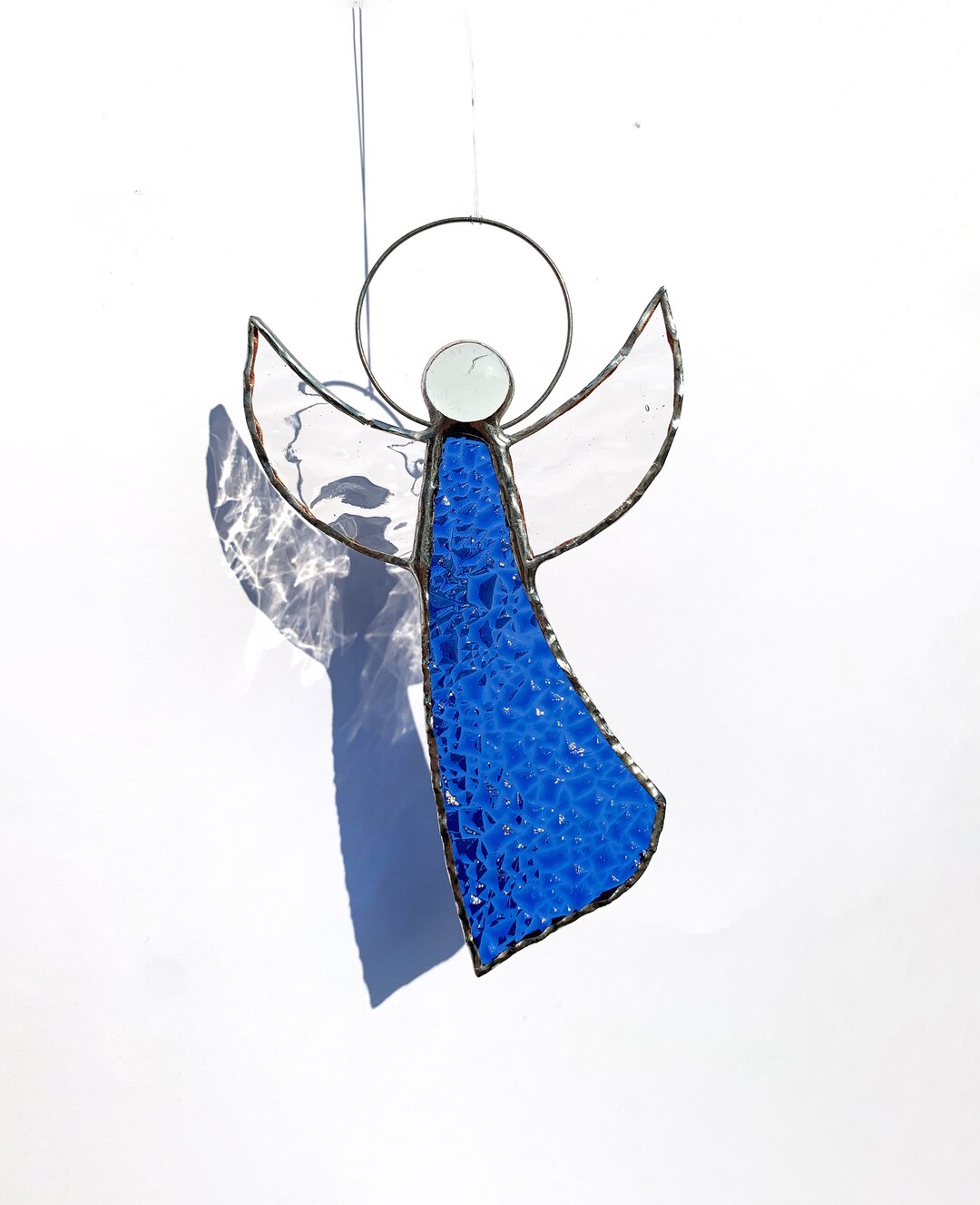 Stained Glass Angel Window Hanging Suncatcher Guardian Angel Gift
