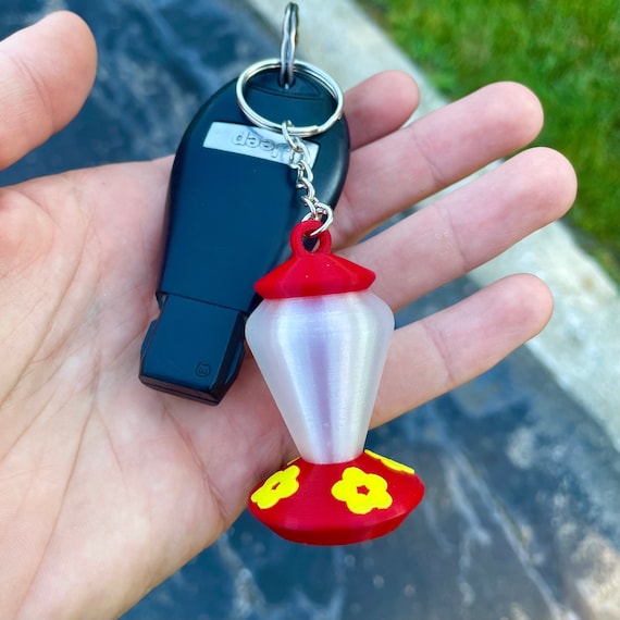 HummingBird Feeder Keychain, HummingBird Gifts For Women, HummingBird Ornament, HummingBird Decor, Humming Bird Feeder HummingBird Keychain