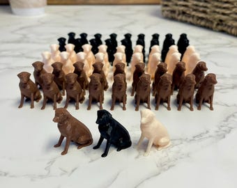 20 Pack Mini Labrador Figurines - 1-Inch Black Dog Party Favors, Perfect for Dog Lovers and Event Decorations