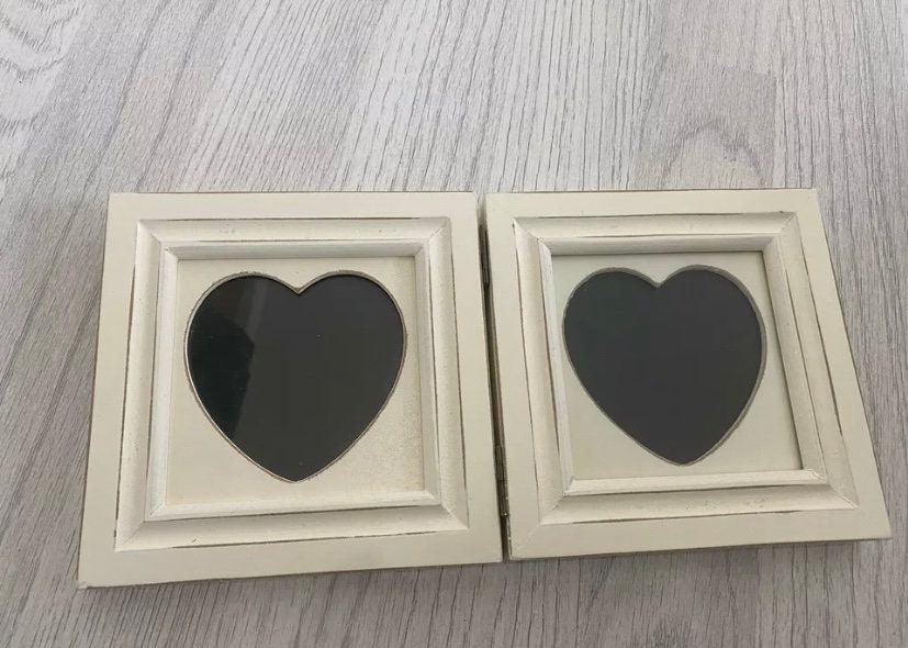 Hand made wooden heart shape photo frame Etsy