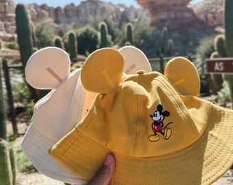 Toddler Embroided Mickey Mouse Bucket Hat, Disney Hat,