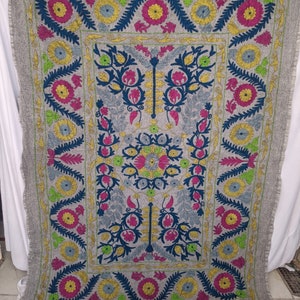 Suzani bed cover , suzani embroidery, suzani work