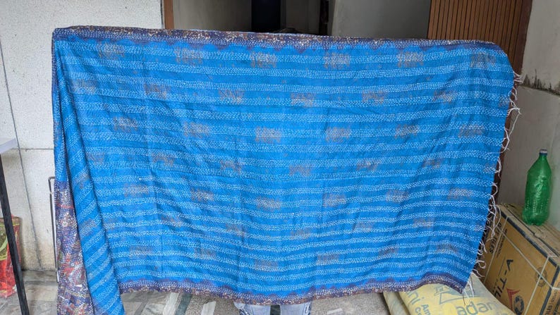 Silk kantha scarfs Assorted 3 pieces image 4