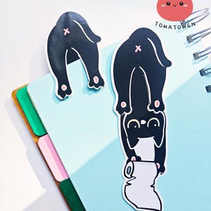 Je dois l'obtenir ! |  Marque-page Kola | Marque-page original de dessin animé mignon chat noir