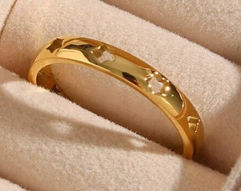 18K Gold vergoldet Ring Damenring Goldring Schleife Zirkonia Partnerring Neu 18K Gold vergoldet Ring Damenring Goldring Schleife Zirkonia Partnerring Neu