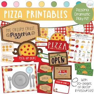 Pizza Shop Dramatic Play Kit - Printable Dramatic Play Kit for Classroom - Instant PDF Download - Dramatic Play for Centers