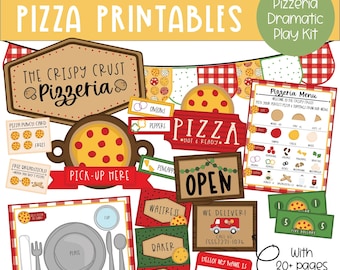 Pizza Shop Dramatic Play Kit - Printable Dramatic Play Kit for Classroom - Instant PDF Download - Dramatic Play for Centers