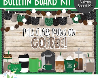 Coffee Bulletin Board Kit: Back to School Decor (Digital Download)