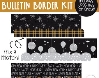 New Year's - January Bulletin Board Borders