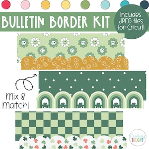 Groovy Greens - St. Patrick&#39;s Day - March Bulletin Board Borders