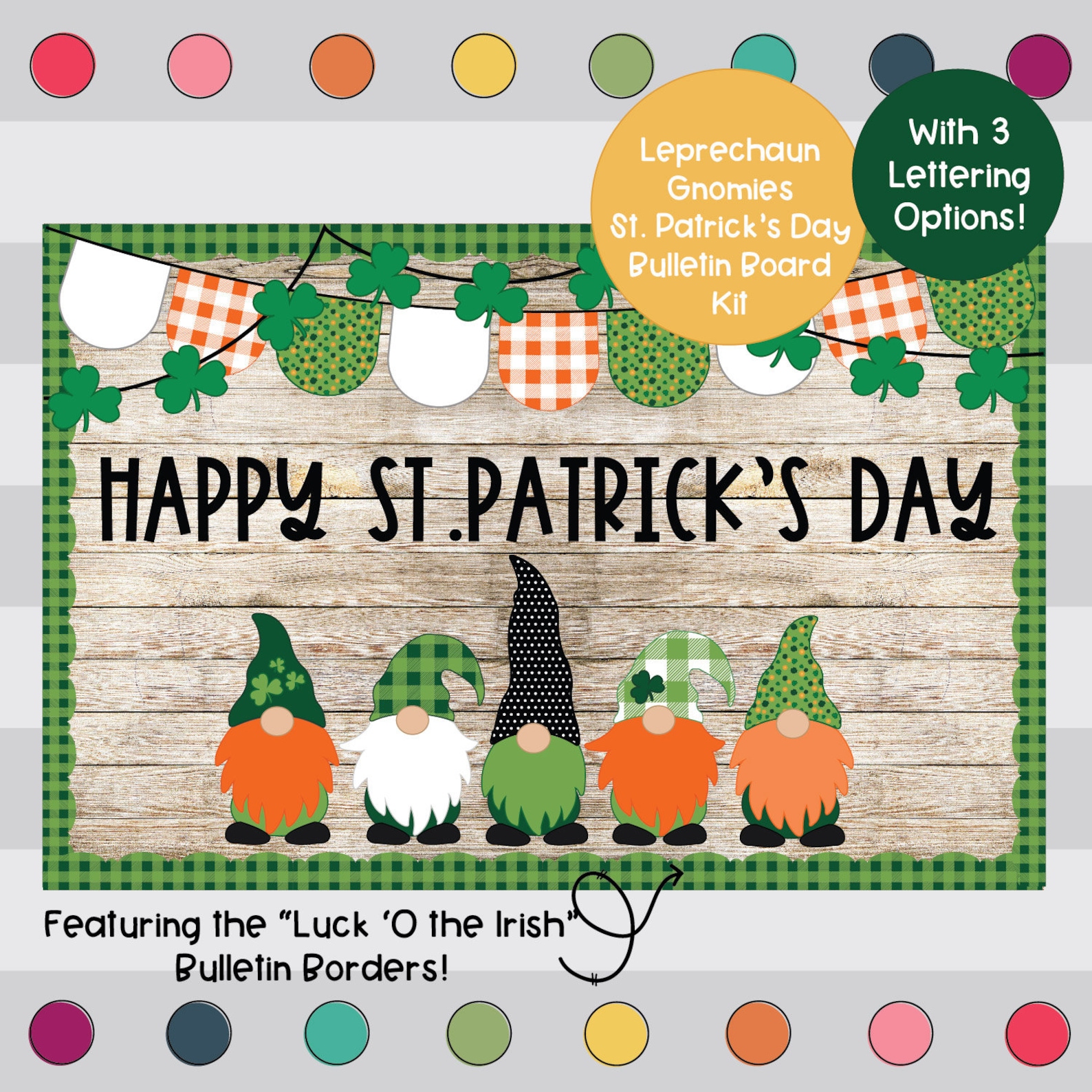 Leprechauns St. Patricks Day Bulletin Board Kit Etsy
