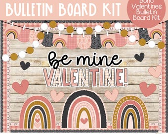 Kindness Matters- Boho Themed Valentines Bulletin Board Kit