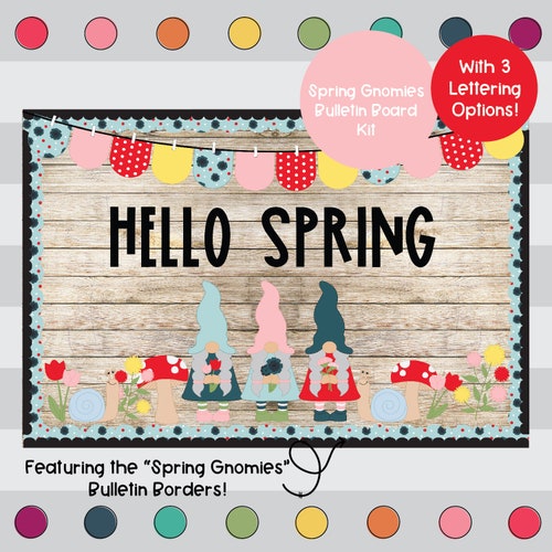 SPRING Bulletin Board Spring Classroom Bulletin Board Kit Etsy