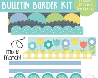 Rainy Day - Spring - April/May Bulletin Board Borders