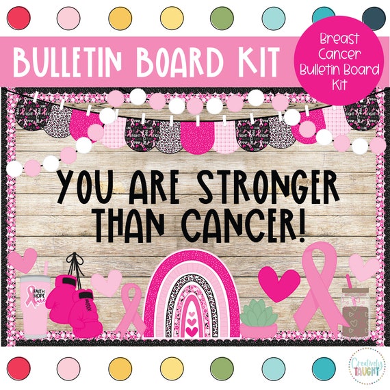 Breast Cancer Awareness - October Bulletin Board Kit - Etsy