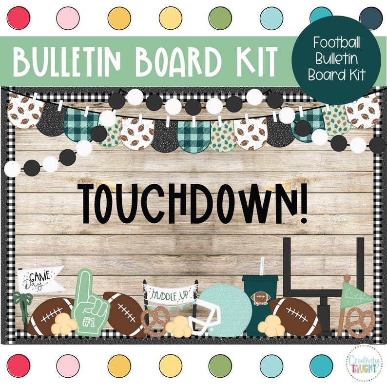 Football - Fall - November - Bulletin Board Kit - Etsy