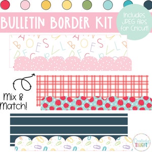 Bright School House Borders - Back to School Bulletin Borders