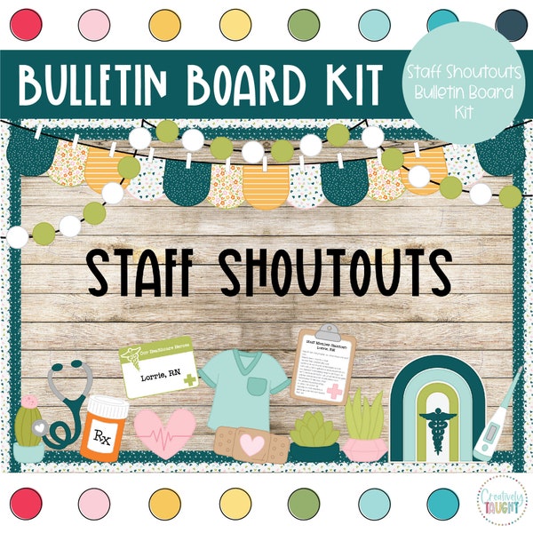 Medical Staff Shoutout Display - Healthcare Heroes - Nurse Shout Out Bulletin Board Kit