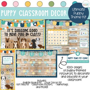 Puppy Classroom Kit - Classroom Decor Theme - Puppy Decor Theme for Classrooms and Educational Centers