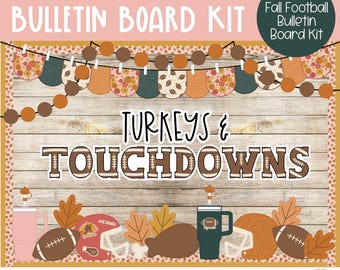 Fall Football - Fall - Thanksgiving - Bulletin Board Kit