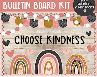 Kindness Matters- Boho Themed Bulletin Board Kit