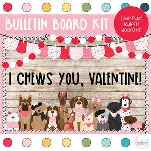 Kit para tablón de anuncios de febrero - Amor de cachorro - San Valentín