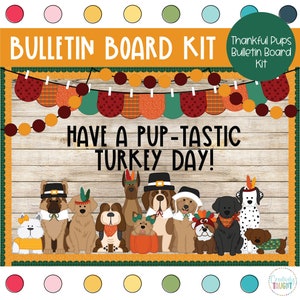 Thankful Pups - Herbst - Thanksgiving - November Bulletin Board Kit