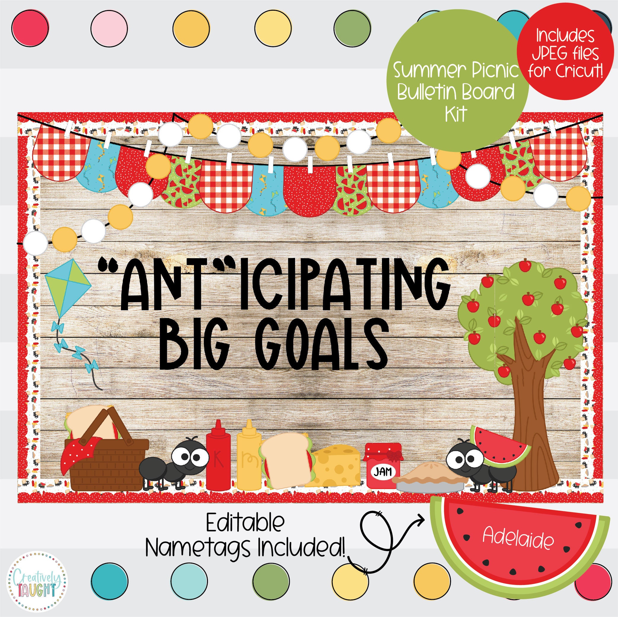 Summer Picnic - Christian - June and July Bulletin Board Kit