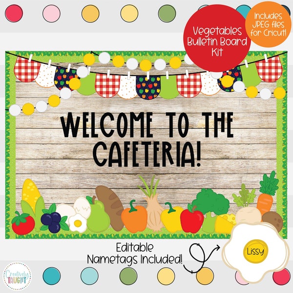 What's On Your Plate - Cafeteria - Health - Healthy Eating - Bulletin Board Kit