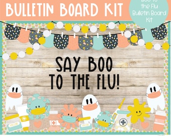 Boo to the Flu - Healthcare - Nursing- Health Bulletin Board Kit