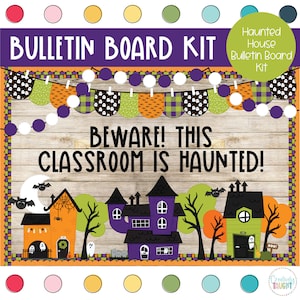 Haunted Houses - Fall - Halloween - October Bulletin Board Kit