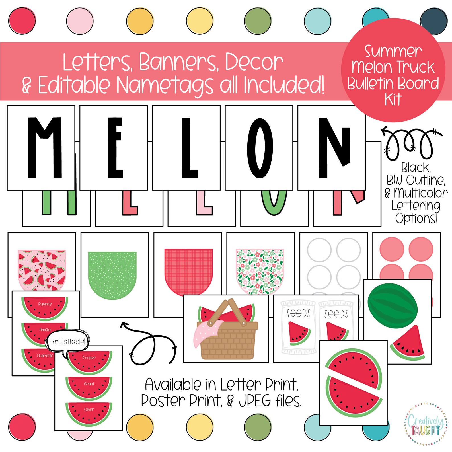 One in a Melon - Summer Truck Bulletin Board Kit - Etsy
