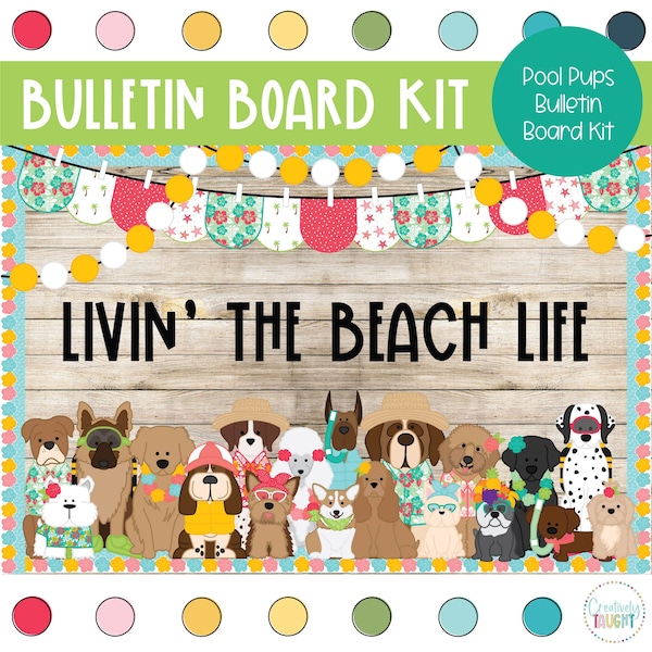 Pool Pups - Summer - June Bulletin Board Kit
