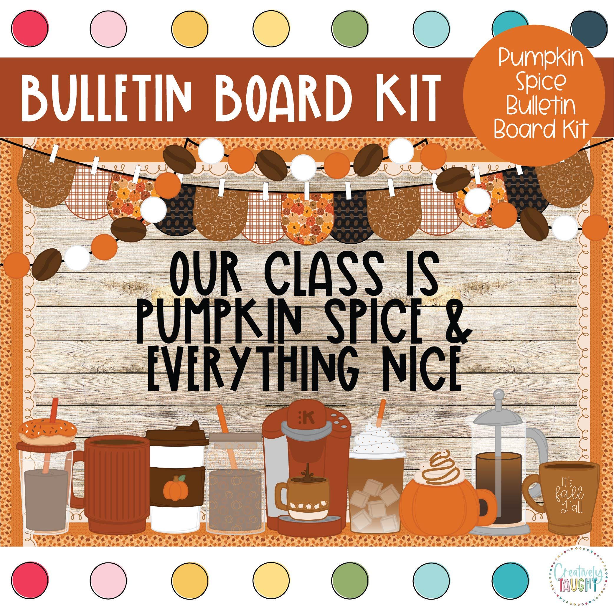 Pumpkin Spice - Coffee Theme - Fall - Fall Themed Bulletin Board Kit - Etsy