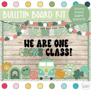 Groovy Greens Decor - St Patricks Day Van - March Bulletin Board Kit