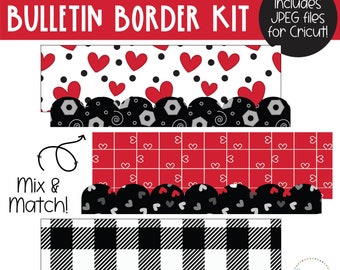 Bots of Love- Valentines Robots - Bulletin Board Borders