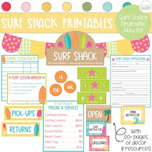 Surf Shack Dramatic Play Kit - Printable Dramatic Play Kit for Classroom - Instant PDF Download - Dramatic Play for Centers