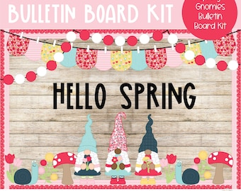 Spring Gnomies- Spring - March Bulletin Board Kit