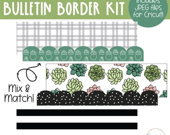 Succulent - Plant Theme Bulletin Board Borders