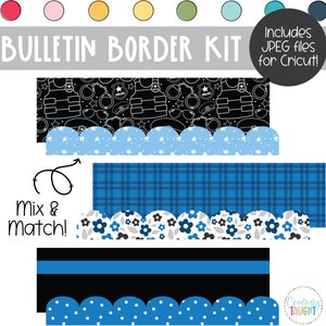 Back the Blue Bulletin Board Borders